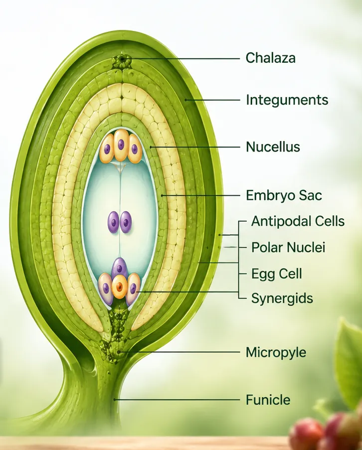 Parts of a Typical Angiosperm Ovule